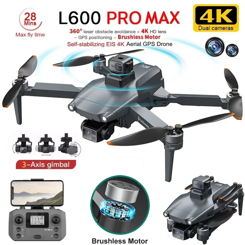Rc Helicopter Electric - L600 PRO MAX GPS Drone Professional