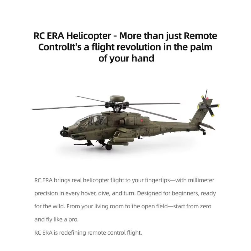 Rc Era Ah 64d Apache Helicopte - Rc Helicopter Single Rotor review and price