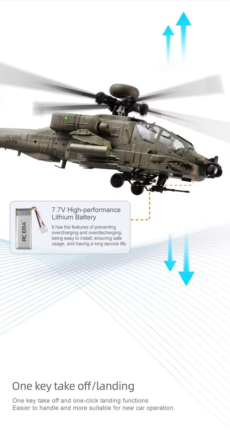 Rc Era Ah 64d Apache Helicopte - Rc Helicopter Single Rotor review and price